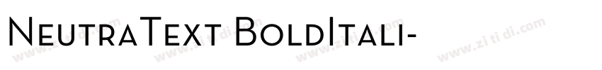 NeutraText BoldItali字体转换